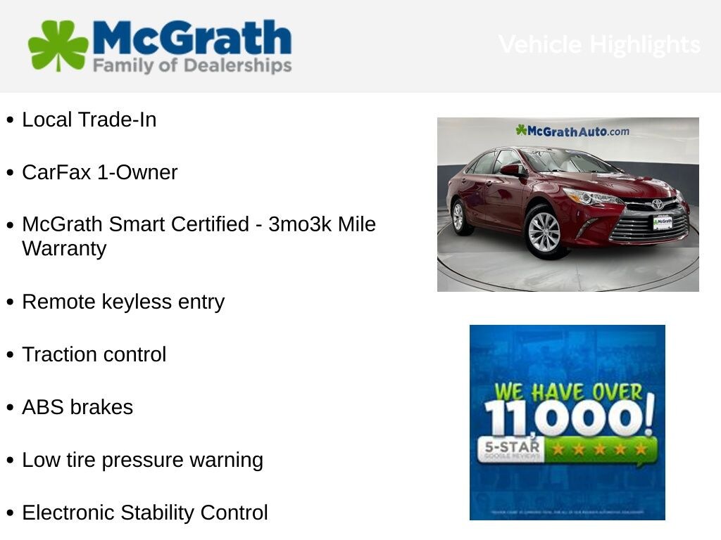 Used 2017 Toyota Camry LE Sedan