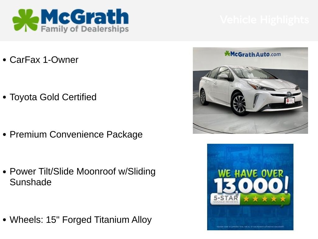 Certified 2022 Toyota Prius XLE Hatchback