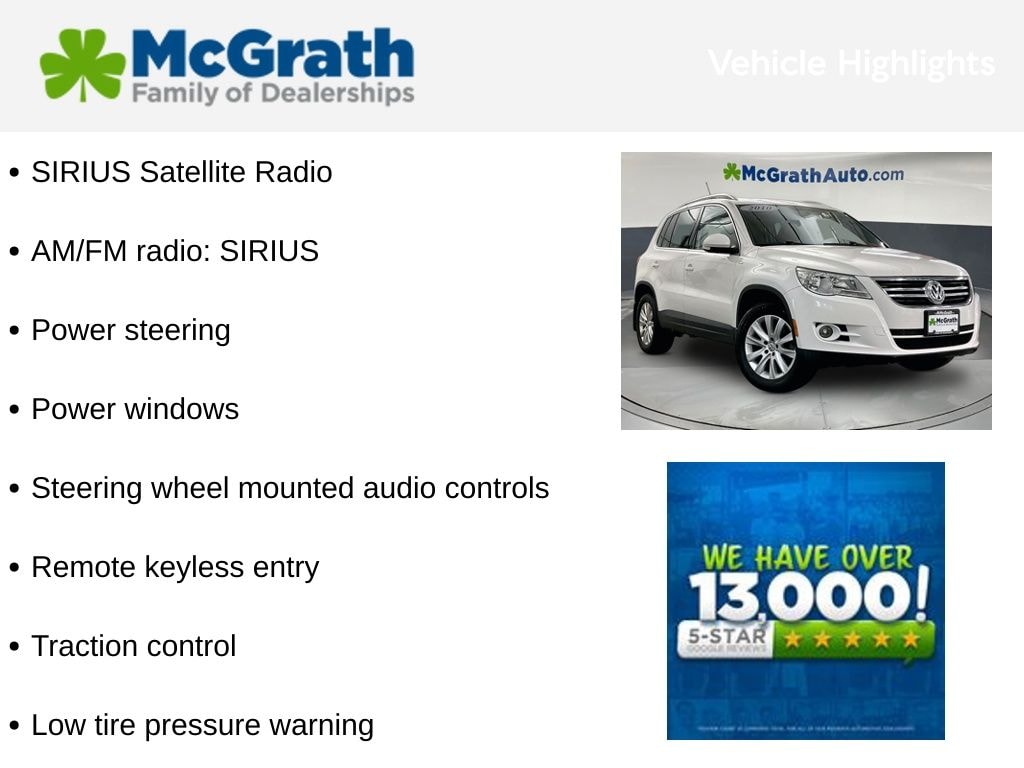 Used 2010 Volkswagen Tiguan Wolfsburg Edition SUV