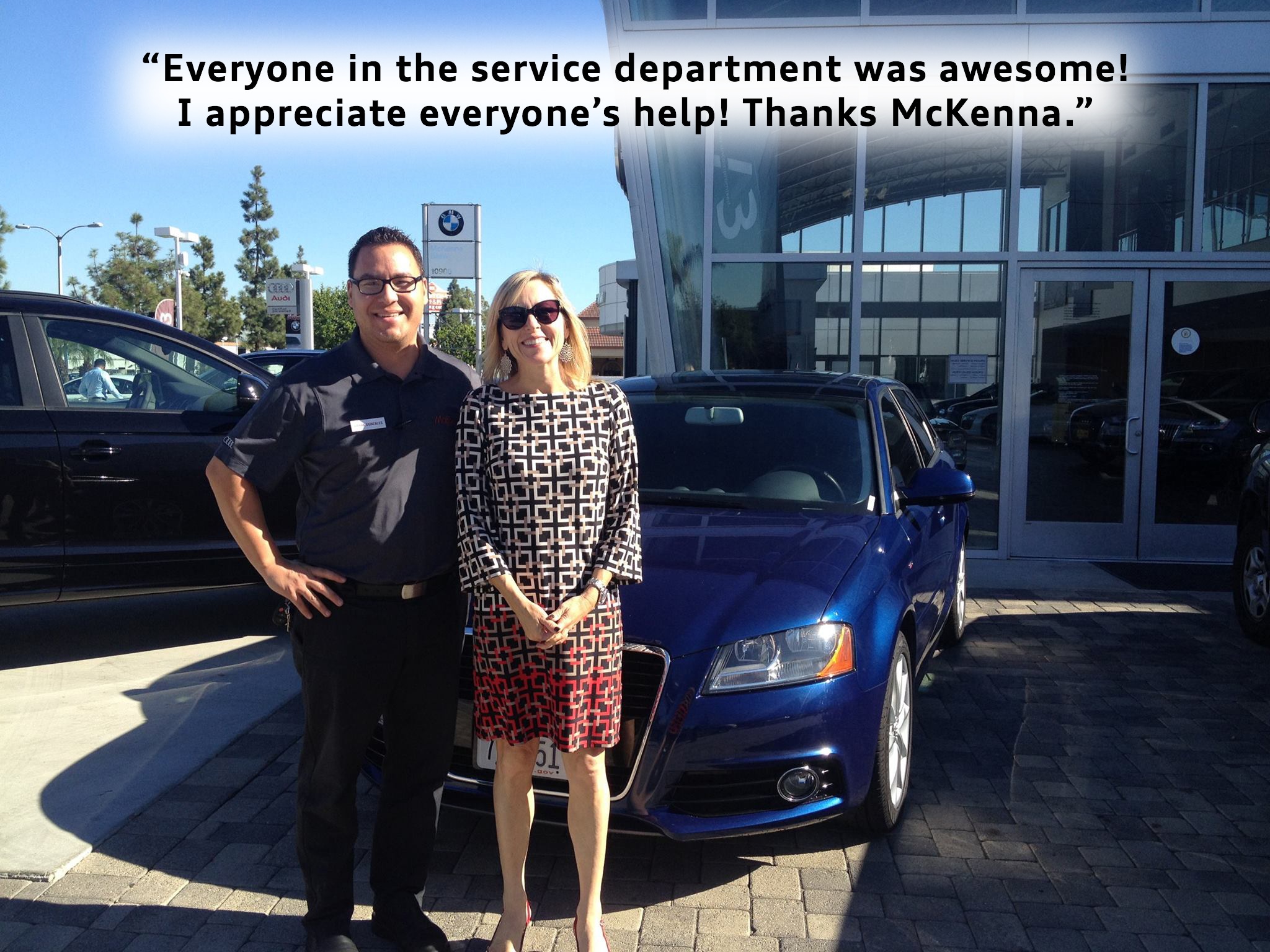 McKenna Audi Service Testimonials | Audi Dealer near Me