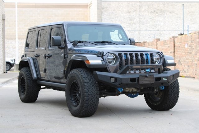 Used 2021 Jeep Wrangler Unlimited Rubicon 4XE with VIN 1C4JJXR63MW765627 for sale in Mckinney, TX