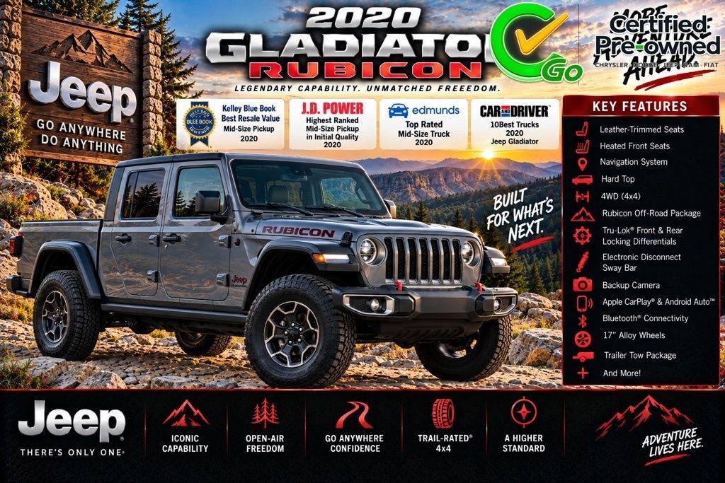 Certified 2020 Jeep Gladiator Rubicon Truck