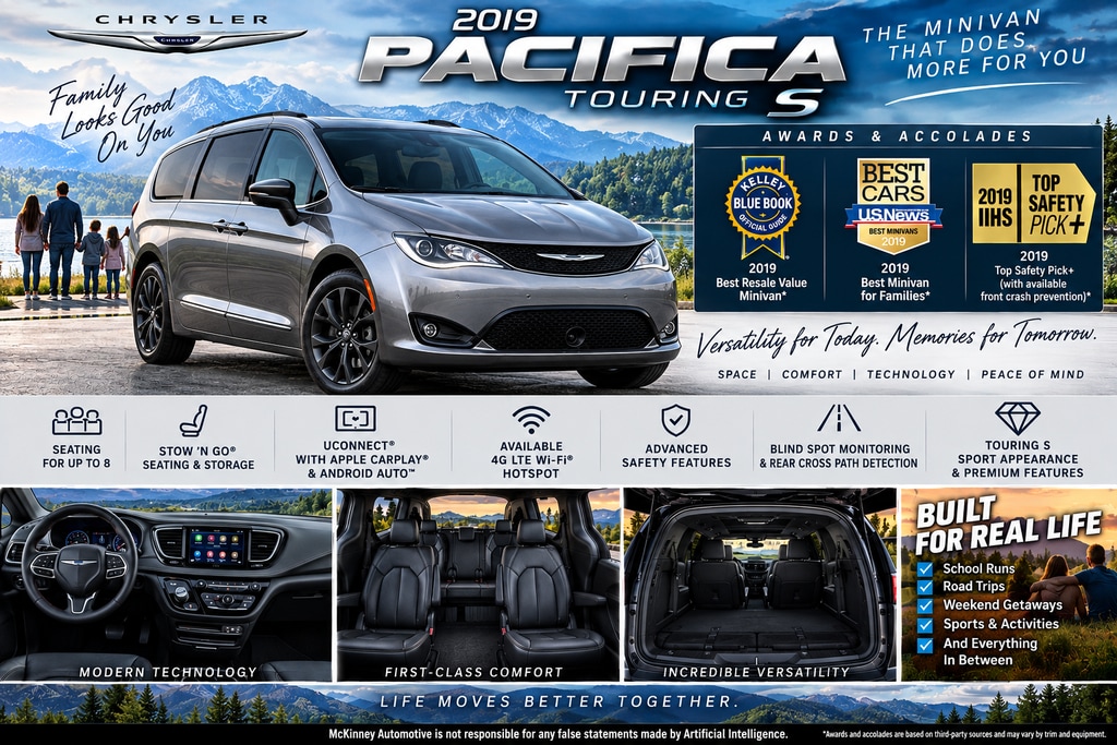 Used 2019 Chrysler Pacifica Touring L Plus with VIN 2C4RC1EG1KR633450 for sale in Easley, SC