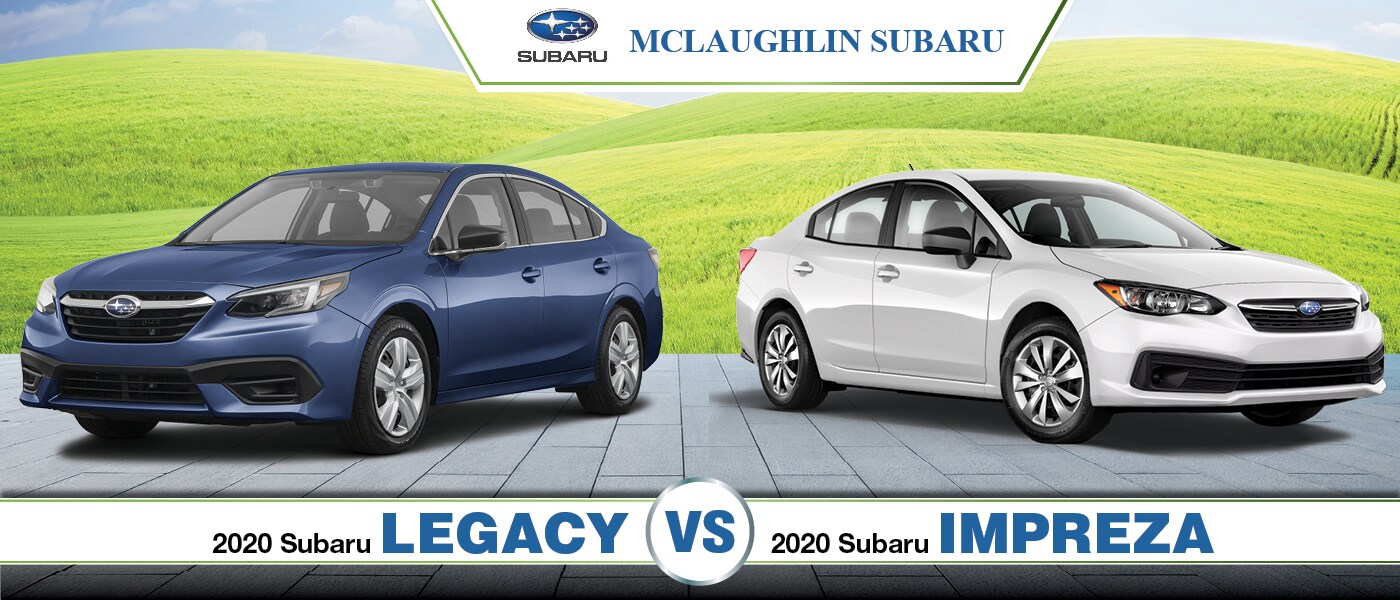 2020 Subaru Legacy vs 2020 Subaru Impreza