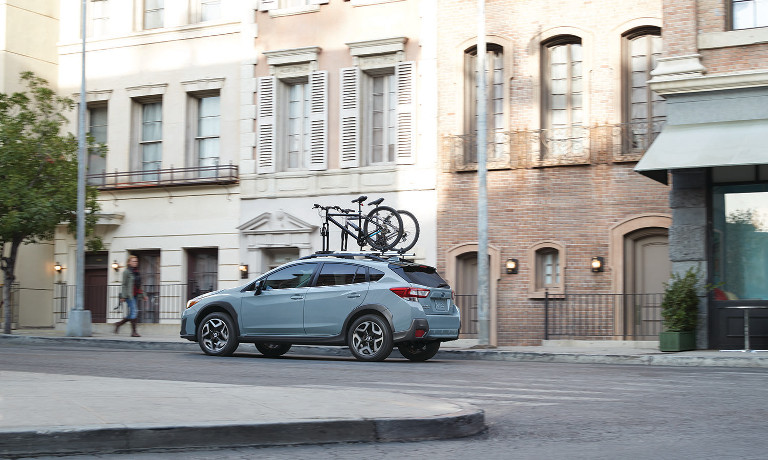 Blue 2019 Subaru Crosstrek on road
