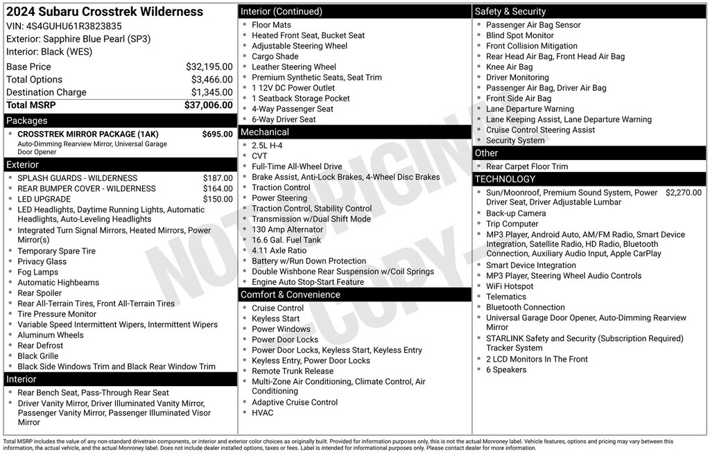 Used 2024 Subaru Crosstrek Wilderness SUV