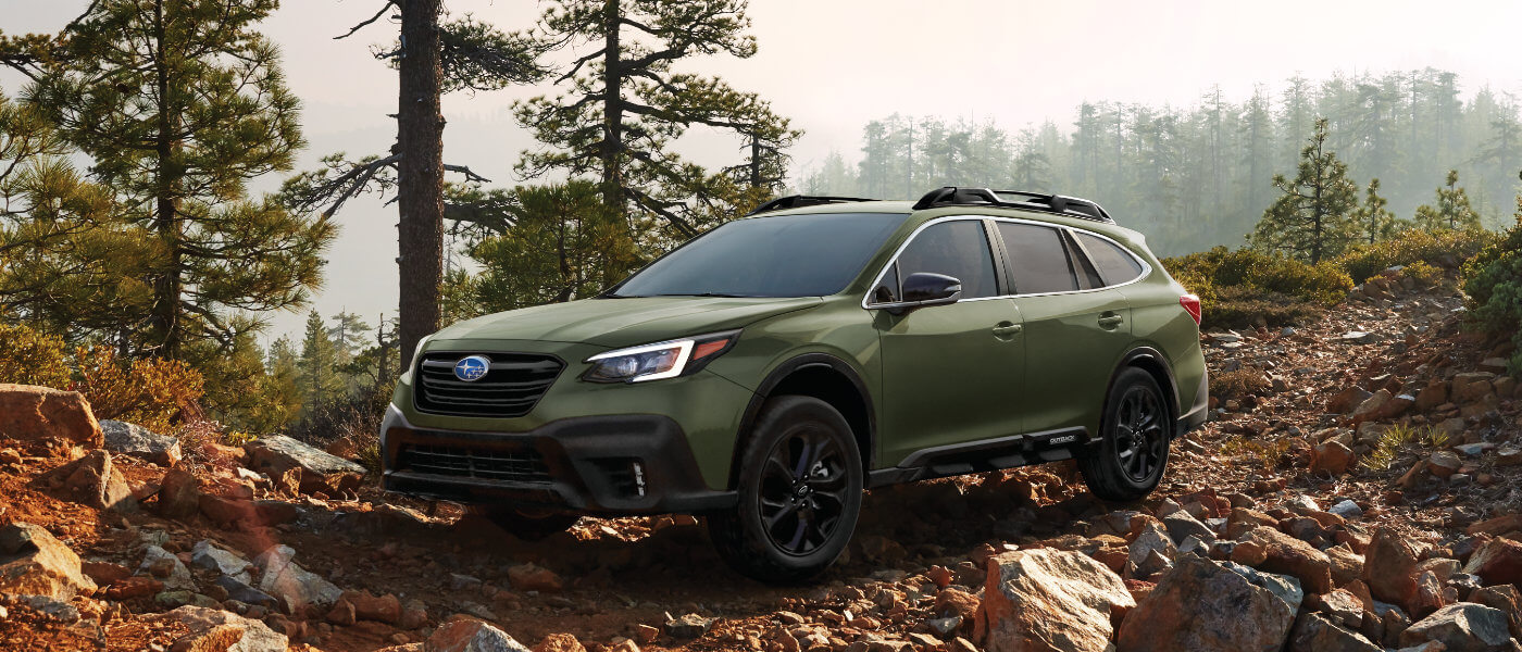 2022 Subaru Outback offroad in a forest