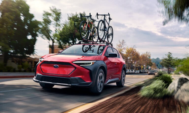 2025 Subaru Solterra Exterior Blur With Bike Rack
