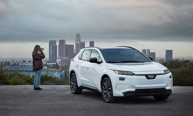 2026 Subaru Solterra Exterior In Front Of City