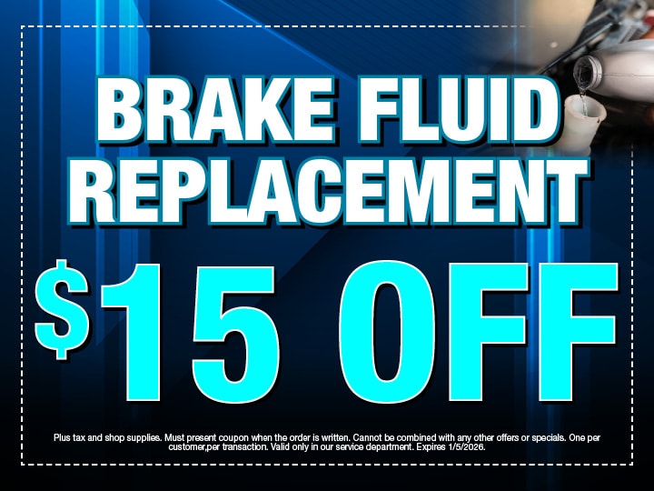 $15 Off Brake Fluid Replacement