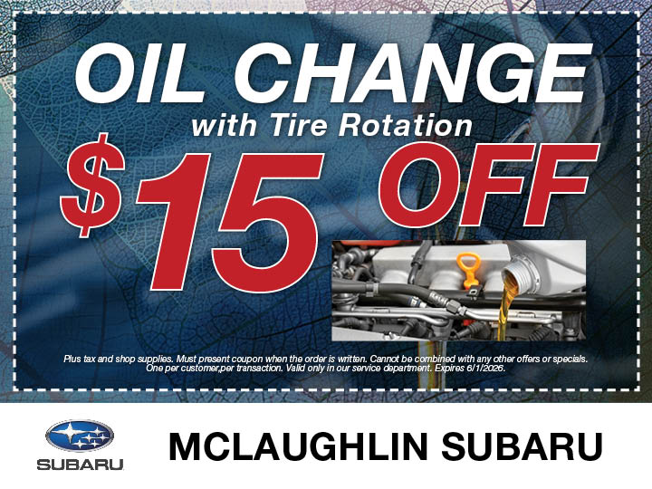 $15 Off Oil Change With Tire Rotation