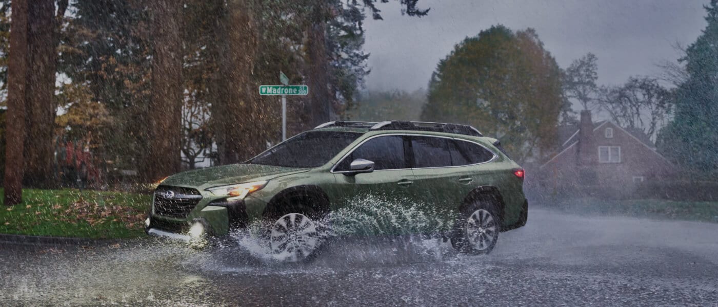 2023 Subaru Outback Exterior Driving Through Giant Puddle