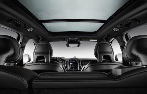 The interior of the Volvo XC60 The interior from the back seat of the 2019 Volvo XC90