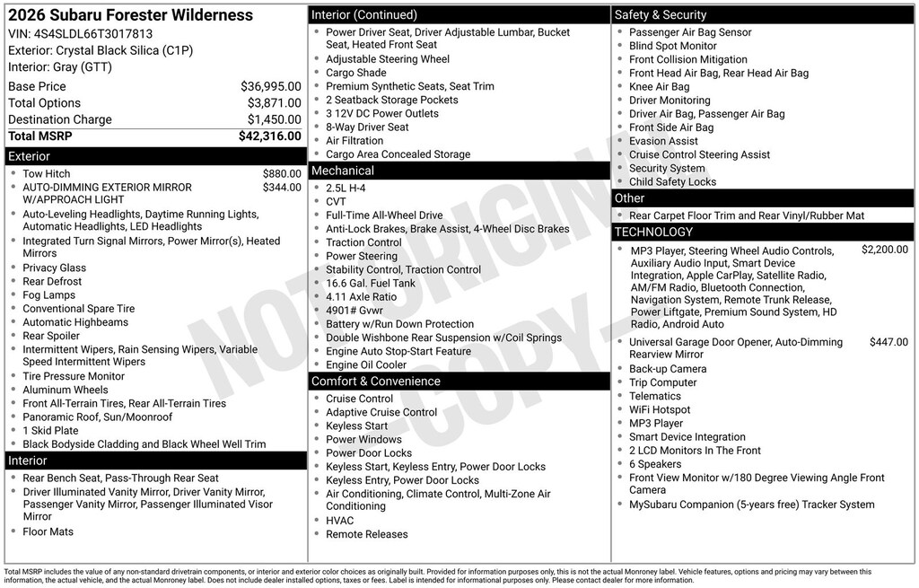 Used 2026 Subaru Forester Wilderness SUV