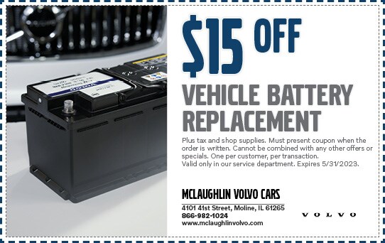 $15 Off Vehicle Battery Replacement