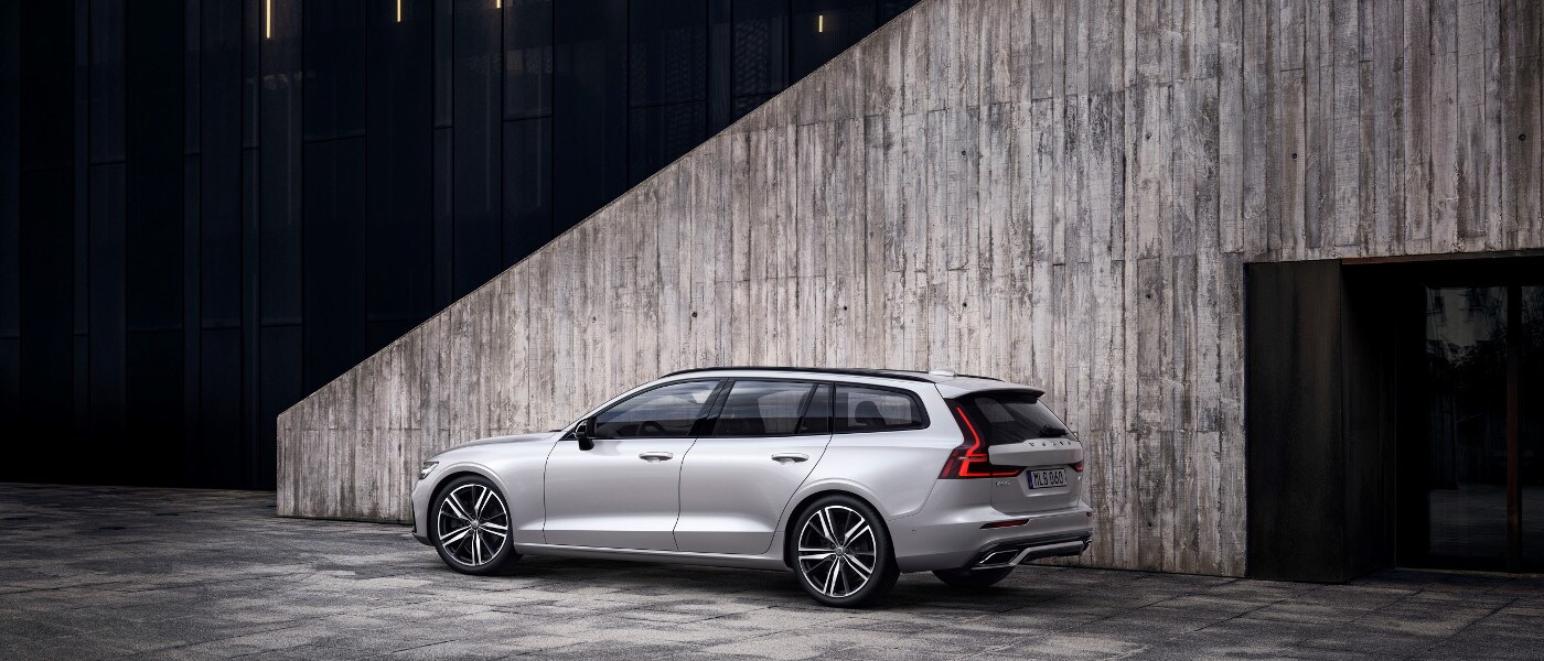 2019 Volvo V60 Silver parked