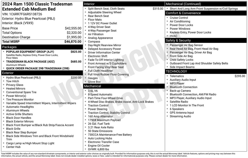Used 2024 Ram 1500 Classic Tradesman Truck