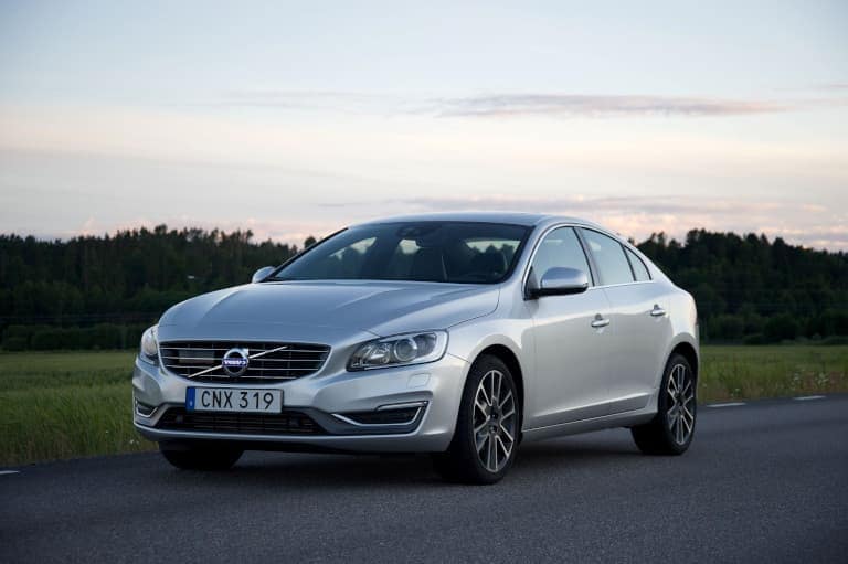2018 Volvo S60 on a road at twilight