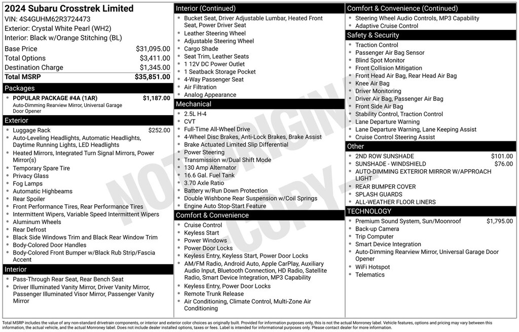 Used 2024 Subaru Crosstrek Limited SUV