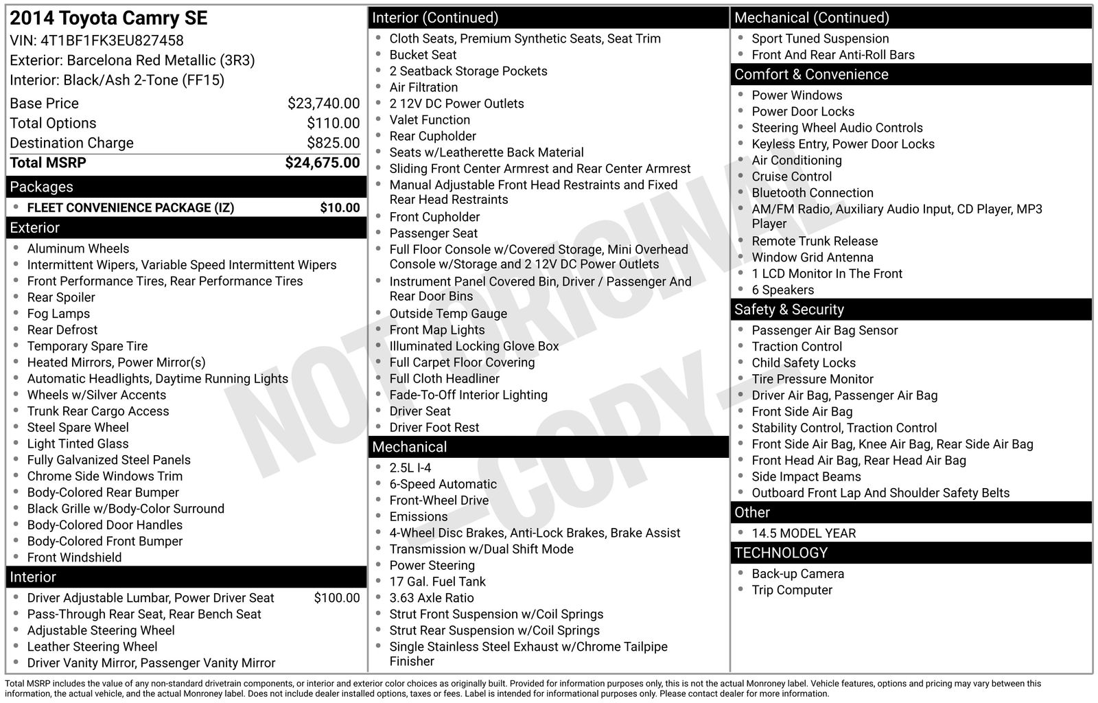 2014 Toyota Camry SE