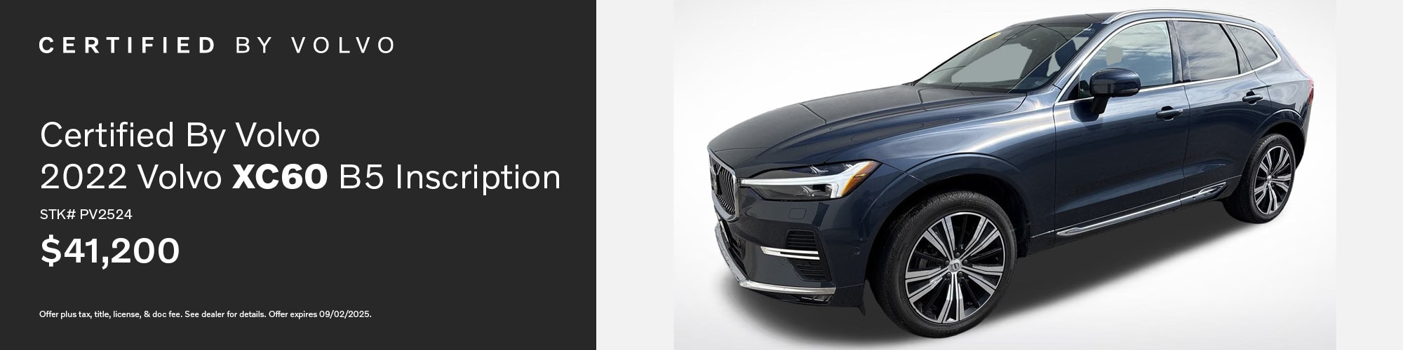 Buy a Certified By Volvo 2022 Volvo XC60 B5 Inscription for $41,200 | Stock Number: PV2524