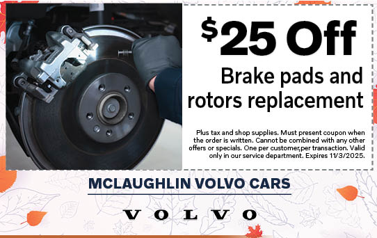$25 Off Brake Pads and Rotors Replacement