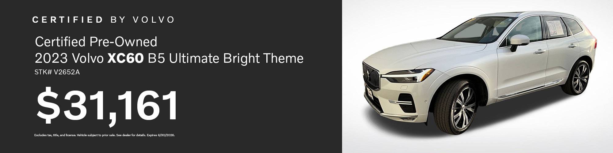 Buy a Certified Pre-Owned 2023 Volvo XC60 B5 Ultimate Bright Theme for $30,475 | Stock Number: V2652A