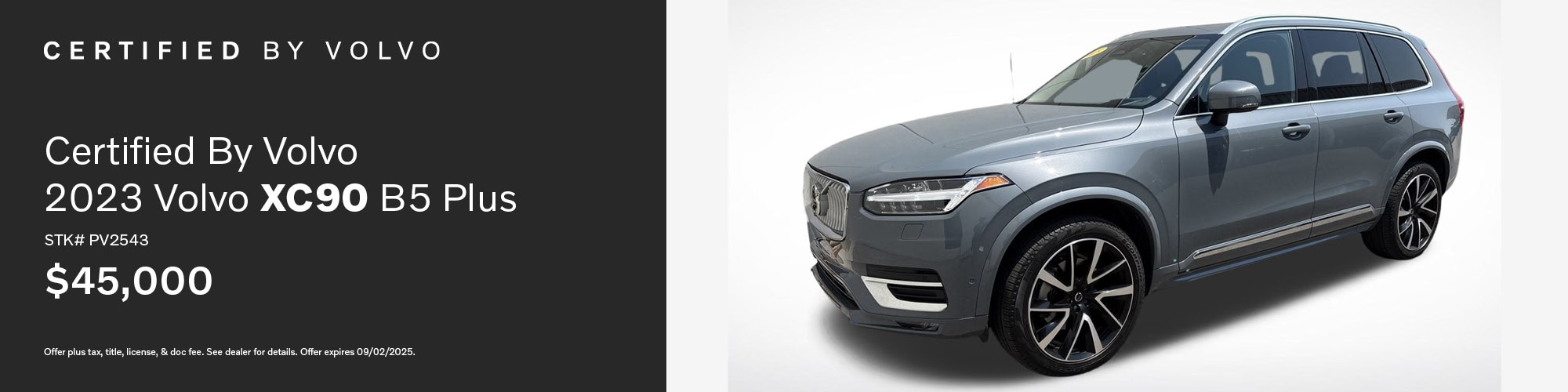 Buy a Certified By Volvo 2023 Volvo XC90 B5 Plus for $45,000 | Stock Number: PV2543