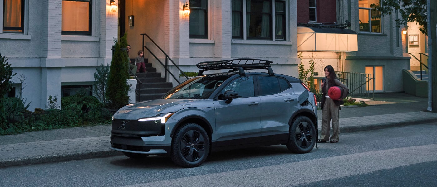 2026 Volvo EX30 Exterior Parked In Front Of Apartment