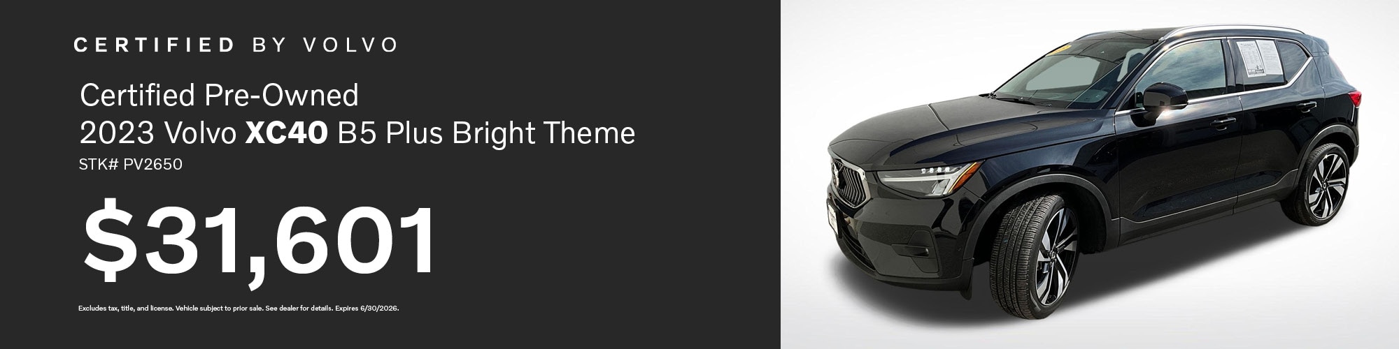 Buy a Certified Pre-Owned 2023 Volvo XC40 B5 Plus Bright Theme for $31,601 | Stock Number: PV2650