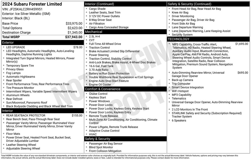 Used 2024 Subaru Forester Limited SUV