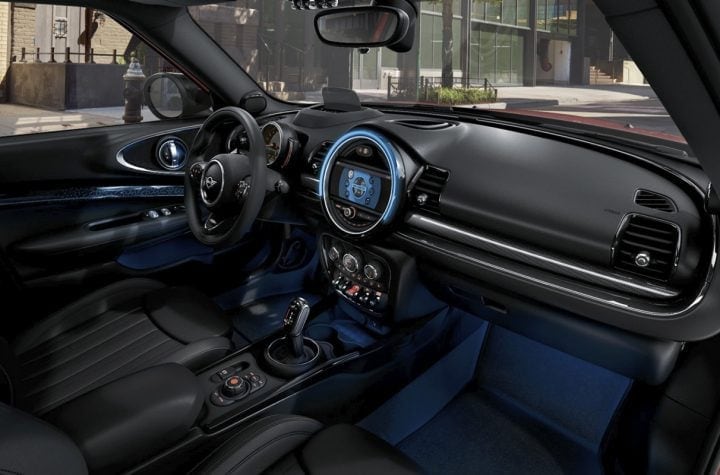 A view of the interior of the MINI Clubman.