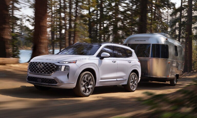 2023 Hyundai Santa Fe exterior towing camper