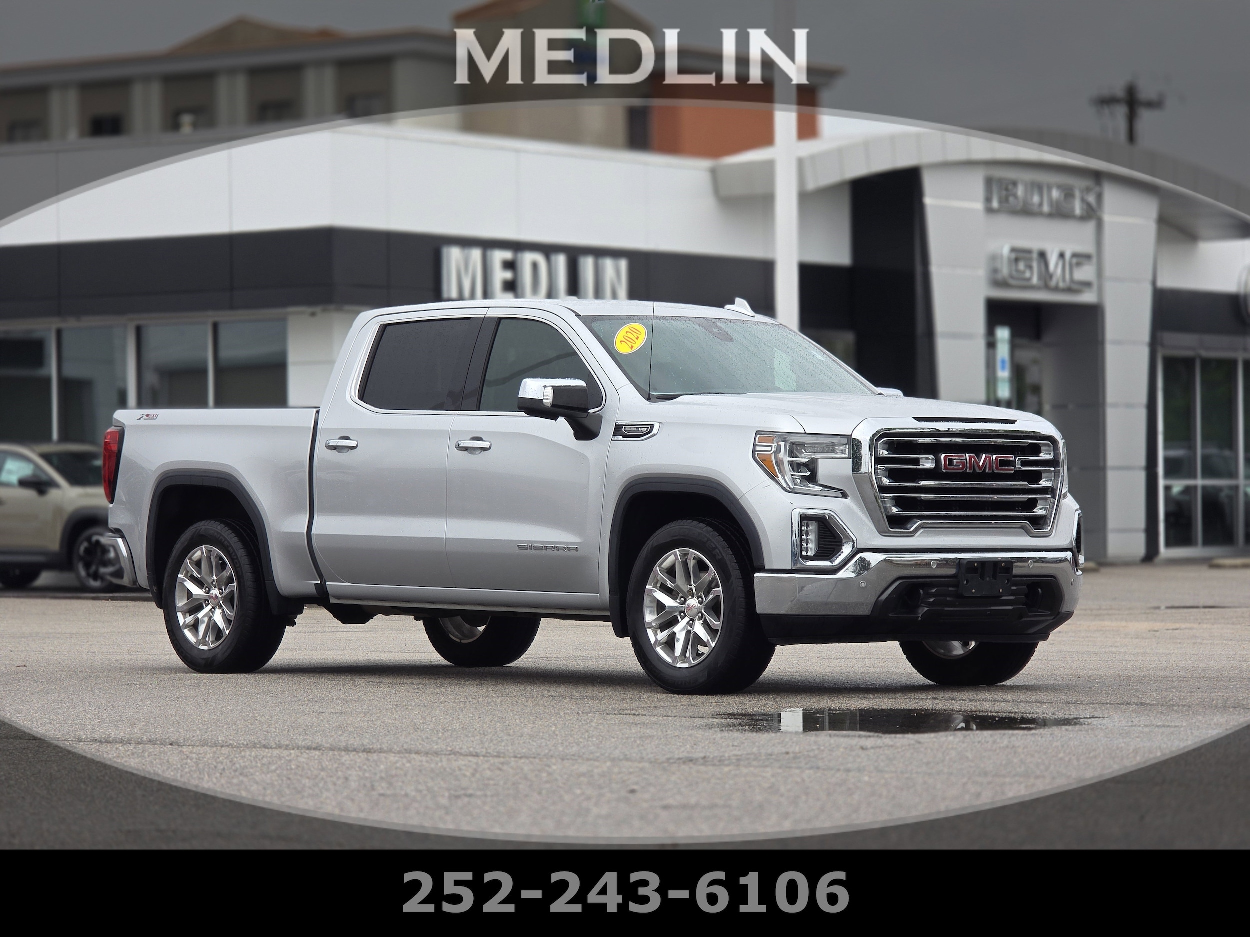 Silver 2020 GMC Sierra 1500 Pickup Truck Four-Wheel Drive Automatic
