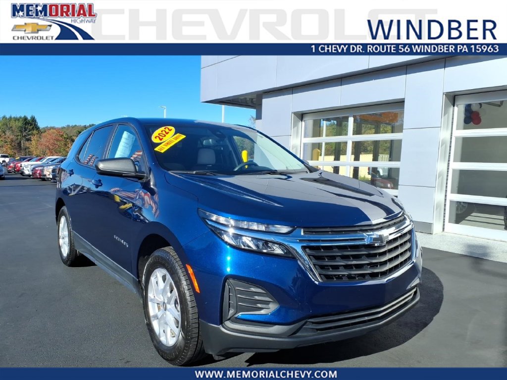 Used 2022 Chevrolet Equinox LS with VIN 3GNAXSEVXNS227669 for sale in Windber, PA