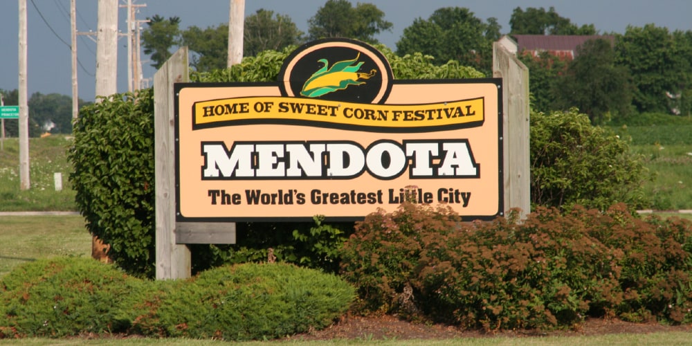 Town Sign In Mendota, IL