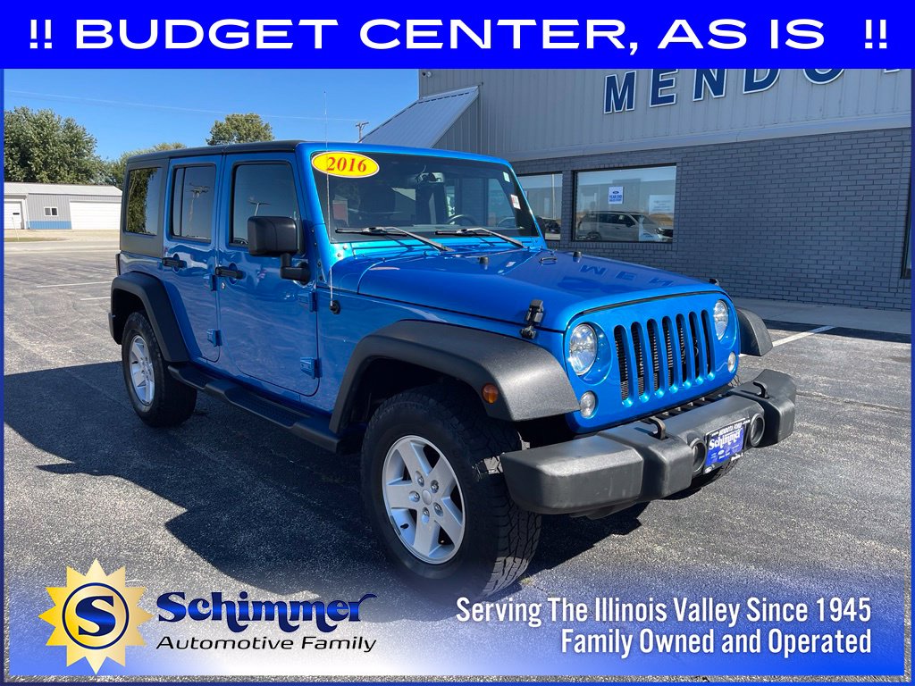 Used 2016 Jeep Wrangler Unlimited Sport with VIN 1C4BJWDG0GL141823 for sale in Mendota, IL