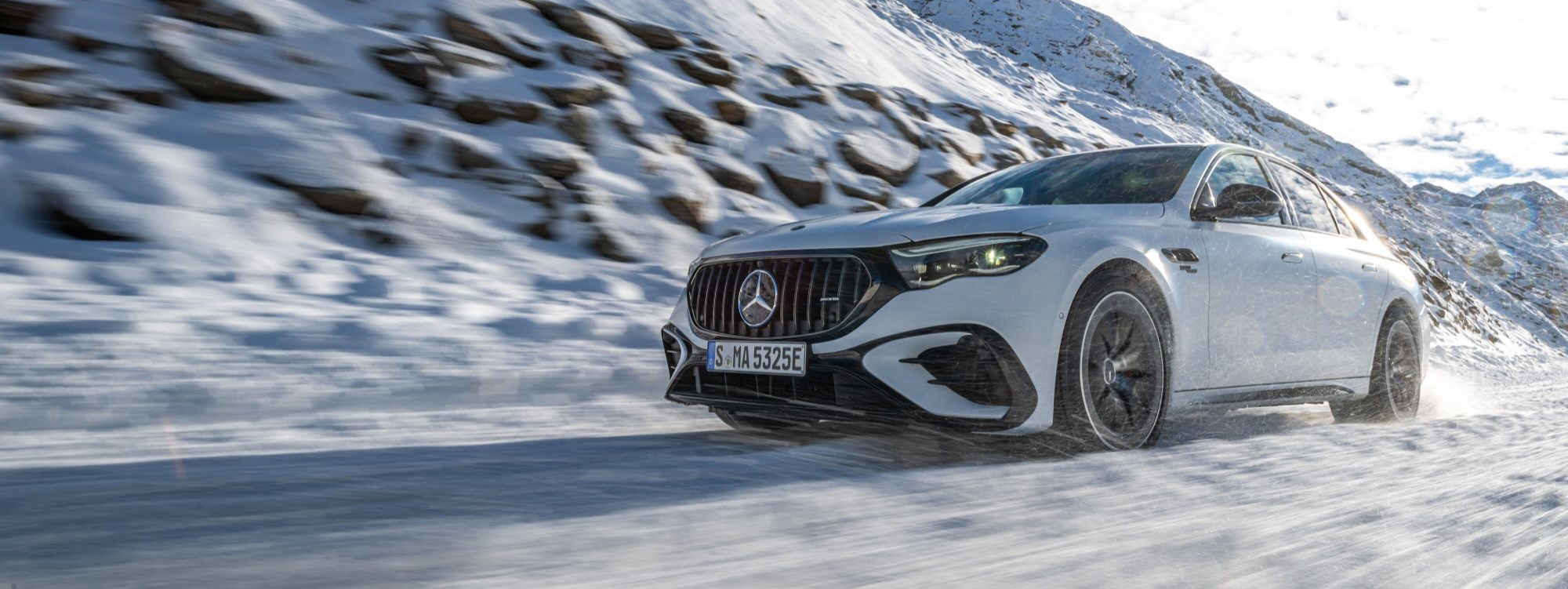 Mercedes Benz E Class On Snow