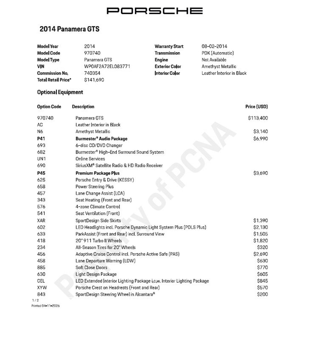 2014 Porsche Panamera GTS