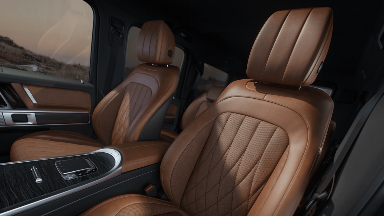 Interior shot of the Mercedes-Benz G-Class SUV