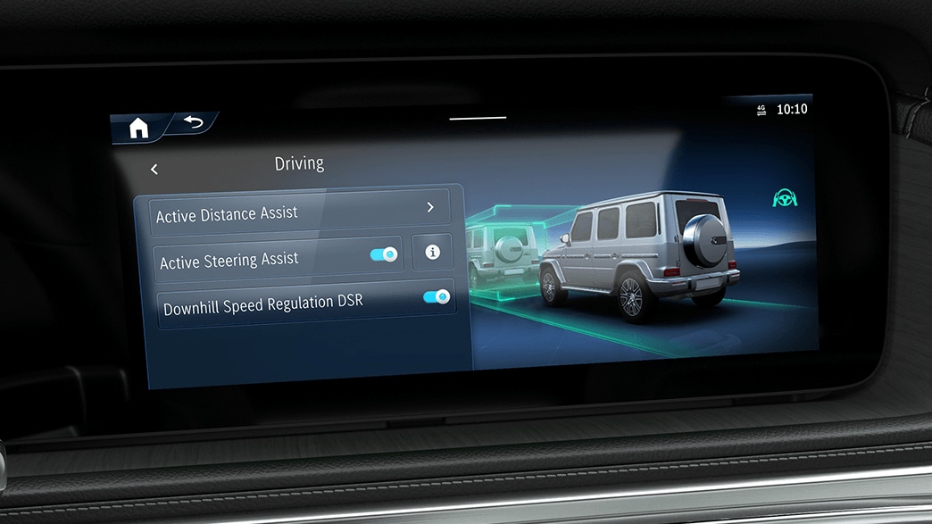 Interior shot of the Mercedes-Benz G-Class SUV