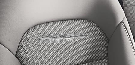 Torn seat in Mercedes-Benz