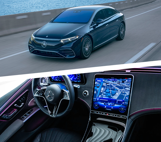 EQS SEDAN: Interior and Exterior.
