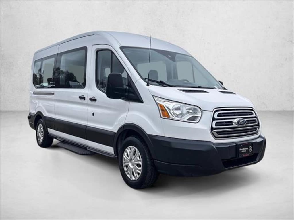 Used 2017 Ford Transit-350 XLT w/Sliding Pass-Side Cargo-Door Wagon Medium Roof Wagon