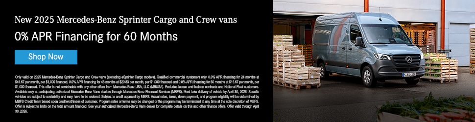 Mercedes-Benz Sprinter Van offer banner