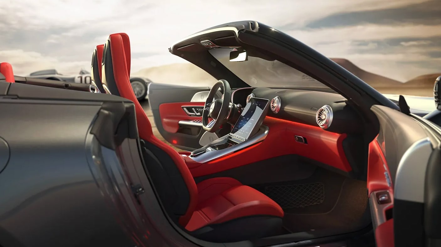 The interior of a 2025 AMG SL ROADSTER