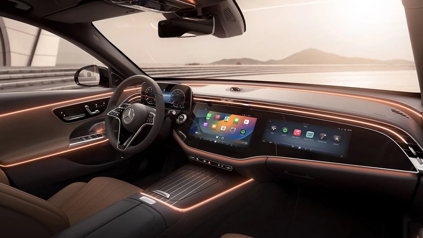 The interior of a Mercedes-Benz E-Class
