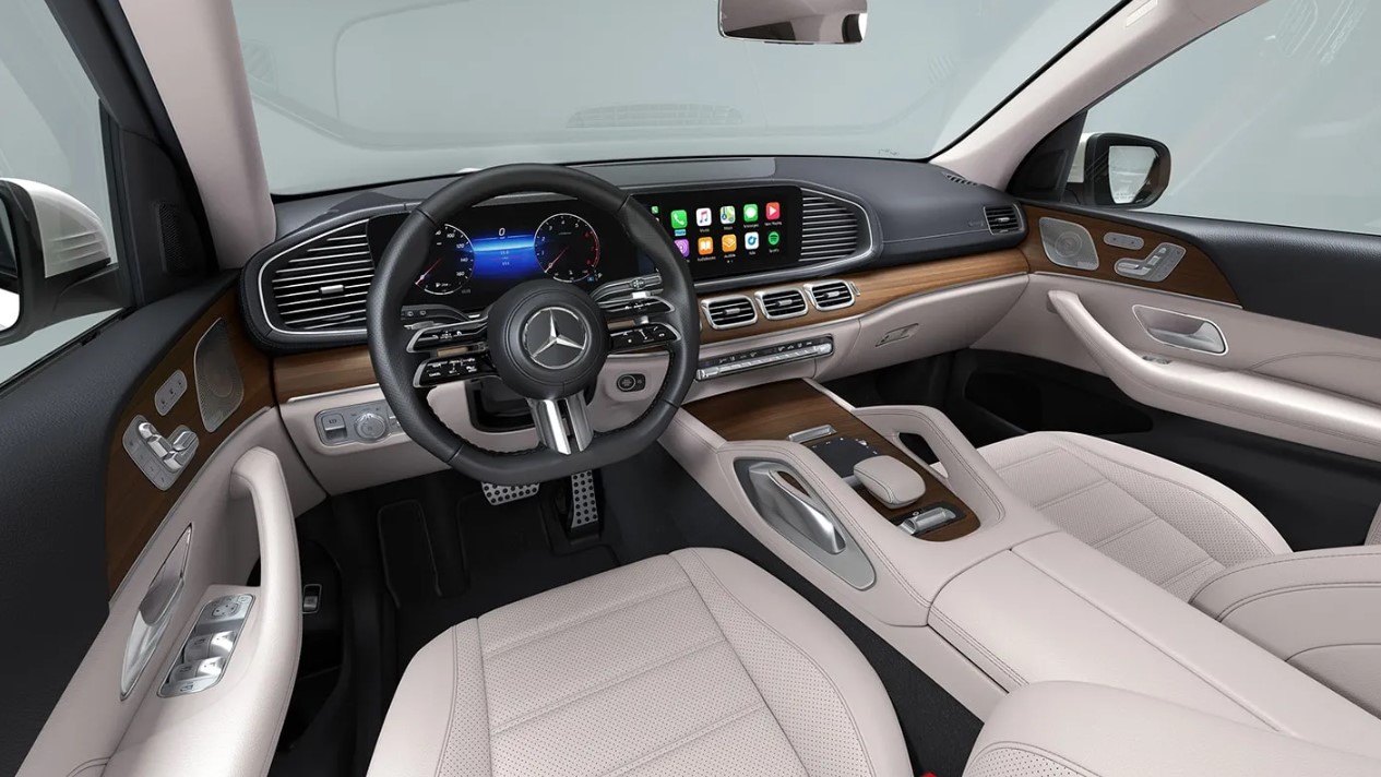 A look at the infotainment center inside a new Mercedes-Benz GLS.