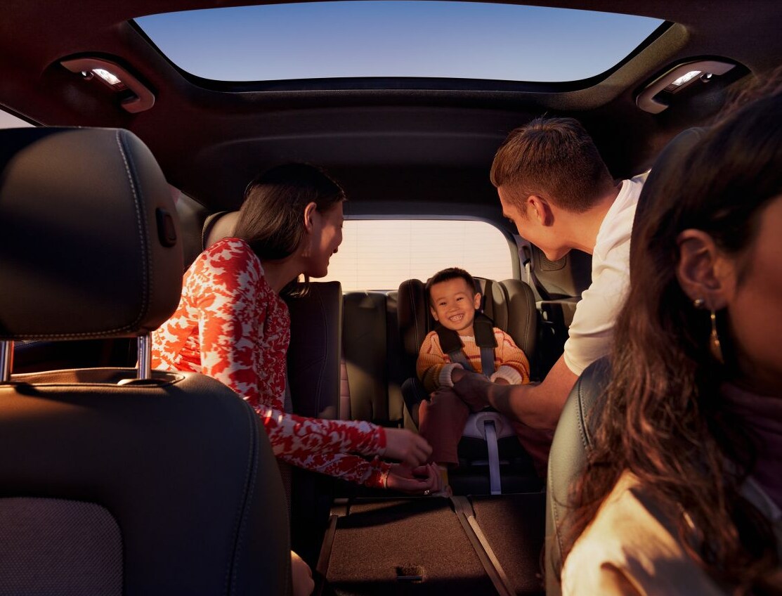 A view of a family sitting in a 2022 Mercedes-Benz EQB
