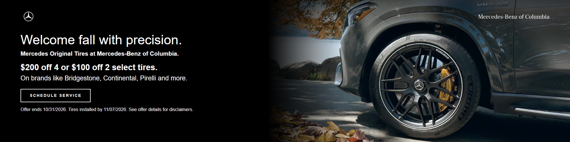 Mercedes Original Tires: $200 off 4 or $100 off 2